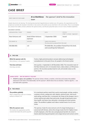 Sample Case Brief, first page